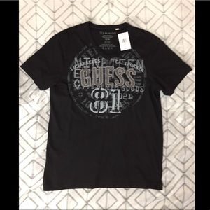 Black Guess Short-sleeve V-Neck w/Tags